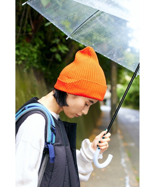 nagonstans(ナゴンスタンス)の「コットンニットキャップ(キャップ・レディース・グリーン/オレンジ/ブラック・MEDIUM)」の6枚目の写真