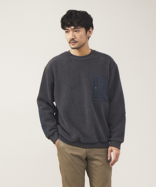 ABAHOUSE GRAY(アバハウスグレイ)の「ボア プルオーバー(スウェット・メンズ・チャコールグレー/ブラック/アイボリー・46/48)」の16枚目の写真