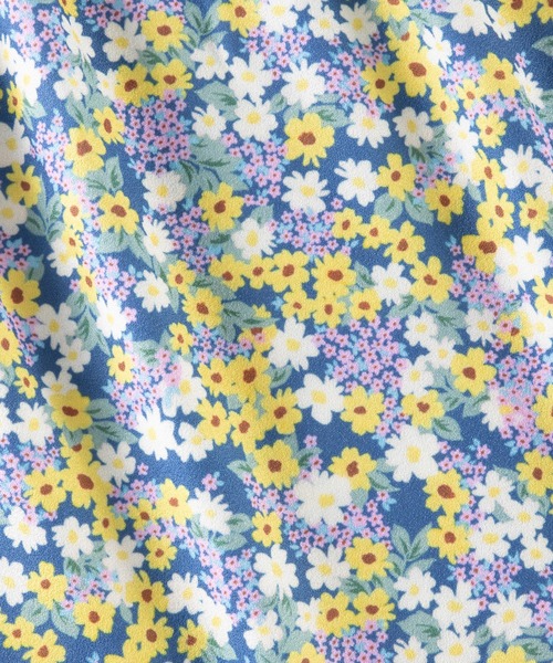 trois lapins kp（トロワラパンケーピー）の「デシン小花プリント切替えワンピース(140～160cn)（ワンピース・キッズ・オフホワイト・140cm/150cm/160cm）」の8枚目の写真