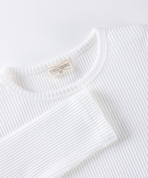 trois lapins kp（トロワラパンケーピー）の「デシン小花プリント切替えワンピース(140～160cn)（ワンピース・キッズ・オフホワイト・140cm/150cm/160cm）」の6枚目の写真