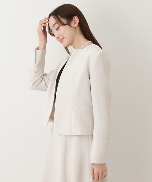 値下げ‼️Untitled アンタイトル⭐︎セレモニージャケット⭐︎未使用⭐︎44 セレモニー／セットアップ可能／洗える】TWC ノーカラージャケット