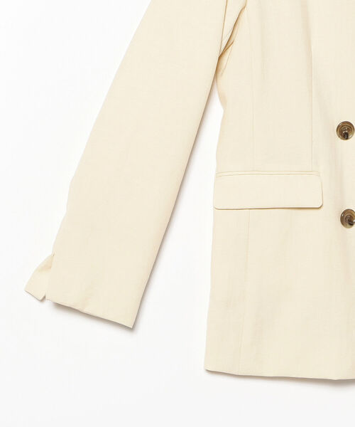 B:MING by BEAMS(ビーミングバイビームス)の「B:MING by BEAMS / 麻混 ジャケット(ノーカラージャケット・レディース・ライトベージュ/ブラウン・SMALL/MEDIUM)」の15枚目の写真