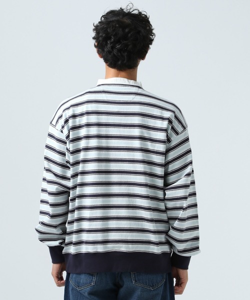 BAYFLOW（ベイフロー）の「ラガーポロロンT（Tシャツ/カットソー・メンズ・ブルー/ベージュ・MEDIUM/LARGE）」の12枚目の写真