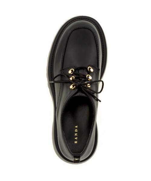 RANDA(ランダ)の「ボリュームソールレースアップシューズ(ドレスシューズ・レディース・ブラック/ダークブラウン/アイボリー・S/M/L/LL)」の12枚目の写真