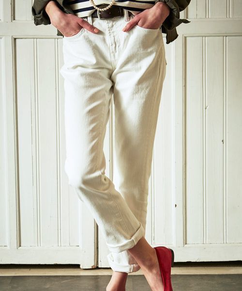 SOMETHING(サムシング)の「SOMETHING NEO BOYS TAPERED WHITE(デニムパンツ)」|ホワイト