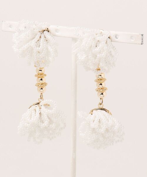 tone(トーン)の「【Tie】muuk・ピアス(ピアス(両耳用)・レディース・ピンク/ブルー/ホワイト/ブラック・FREE)」の2枚目の写真