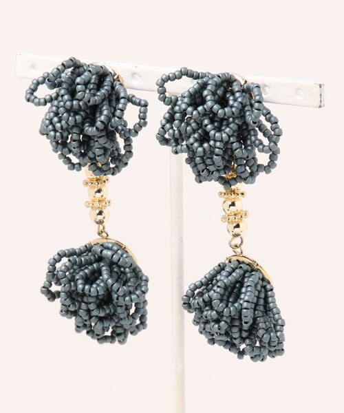 tone(トーン)の「【Tie】muuk・ピアス(ピアス(両耳用)・レディース・ピンク/ブルー/ホワイト/ブラック・FREE)」の3枚目の写真