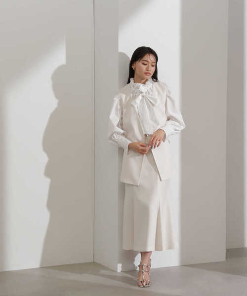 NATURAL BEAUTY BASIC(ナチュラルビューティーベーシック)の「ウエストフラップマーメイドスカート(スカート・レディース・ブラック/オフホワイト・SMALL/MEDIUM)」の16枚目の写真