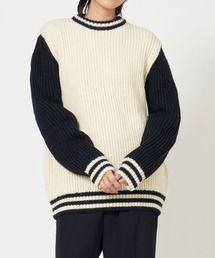 Kerrywoollenmills | FISHERMAN RIB CREW NECK SWEATER With LINE(ニット/セーター)