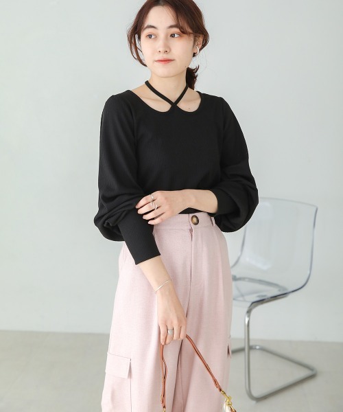 Bab(バブ)の「前後2WAYアシンメトリーカットソー(Tシャツ/カットソー・レディース・A/グリーン/ブラック/アイボリー・FREE)」の17枚目の写真
