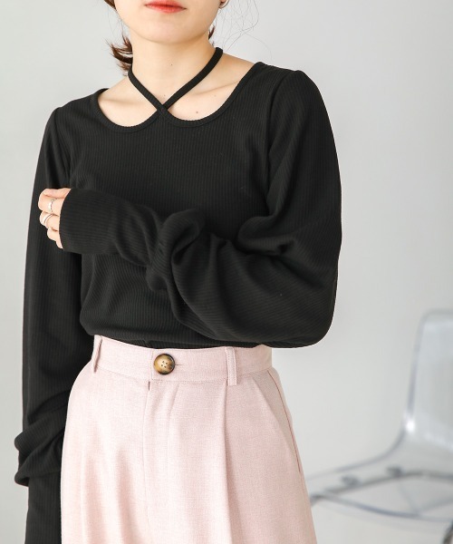 Bab(バブ)の「前後2WAYアシンメトリーカットソー(Tシャツ/カットソー・レディース・A/グリーン/ブラック/アイボリー・FREE)」の18枚目の写真