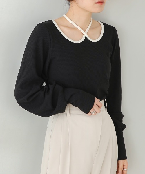 Bab(バブ)の「前後2WAYアシンメトリーカットソー(Tシャツ/カットソー・レディース・A/グリーン/ブラック/アイボリー・FREE)」の21枚目の写真