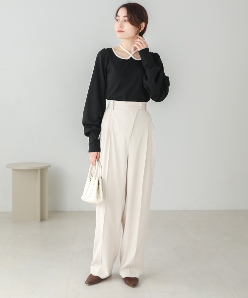 【新品タグ付き✨】STRENESSE BLUE-アシンメトリー、変形カットソー セール】前後2WAYアシンメトリーカットソー（Tシャツ/カットソー