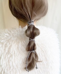 Peony（ピオニー）の「【Peony/ピオニー】/ぐるぐるアレンジ フェイクレザー紐（その他ヘアアクセサリー）」