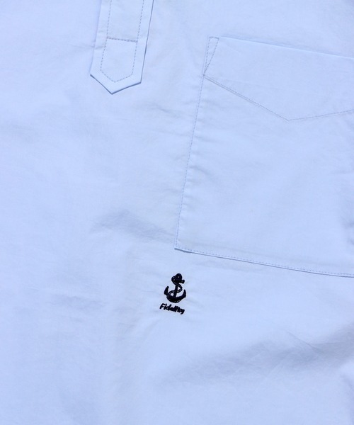 FIDELITY（フィデリティ）の「BUTTON DOWN S/S SHIRT PULLOVER / プルオーバーボタンダウン半袖シャツ（シャツ/ブラウス・メンズ・サックスブルー/ネイビー/オフホワイト・MEDIUM/LARGE/FREE）」の4枚目の写真