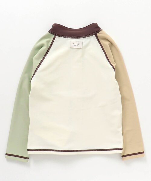 apres les cours(アプレレクール)の「【UVカット】バイカラー・ラッシュガード(ラッシュガード・キッズ・アイボリー/サックスブルー・100/130/90/110/80/140/120)」の15枚目の写真