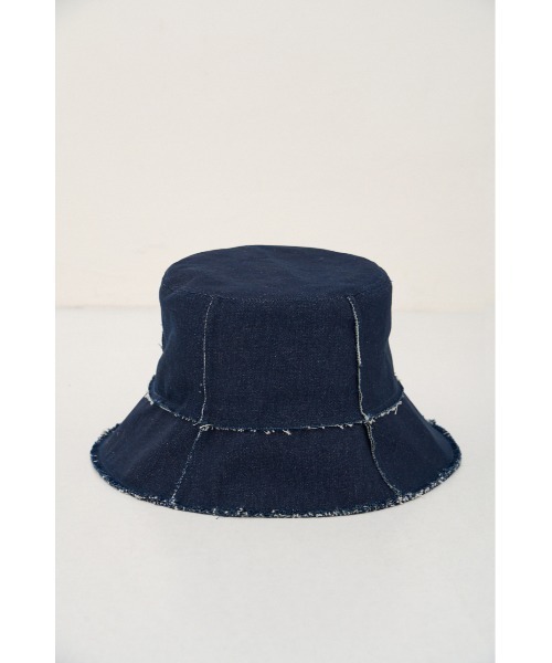 AZUL by moussy(アズールバイマウジー)の「CUT OFF DENIM BUCKET HAT/カットオフデニムバケットハット(ハット・レディース・ブラック/ブルー・FREE)」の16枚目の写真