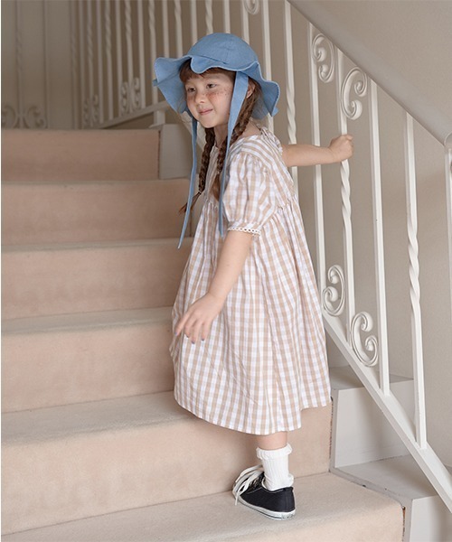 Lycee mine(リセマイン)の「コットンふりふりワンピース(シャツワンピース・キッズ・ベージュ/ブラック/イエロー/エメラルド・110cm/100cm/130cm/140cm/150cm/120cm)」の19枚目の写真