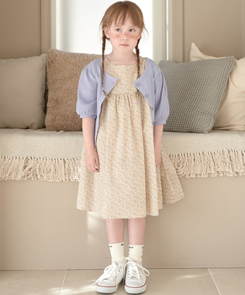 Lycee mine(リセマイン)の「コットンふりふりワンピース(シャツワンピース・キッズ・ベージュ/ブラック/イエロー/エメラルド・110cm/100cm/130cm/140cm/150cm/120cm)」の16枚目の写真