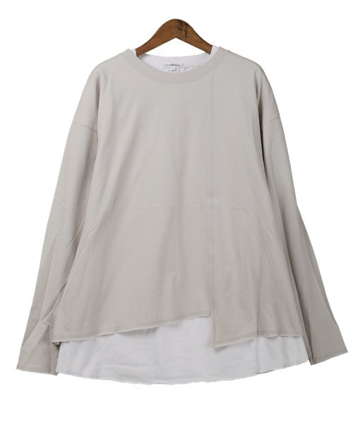 LUXSTYLE（ラグスタイル）の「ノースリーブアンサンブルクロップドロンT（アンサンブル・メンズ・グレー×ホワイト/ブラック×ホワイト/ブラック×ブラック・M/L）」の13枚目の写真