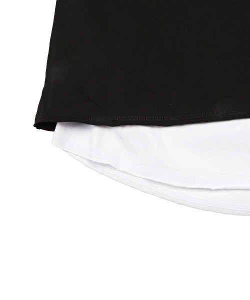 LUXSTYLE（ラグスタイル）の「ノースリーブアンサンブルクロップドロンT（アンサンブル・メンズ・グレー×ホワイト/ブラック×ホワイト/ブラック×ブラック・M/L）」の15枚目の写真