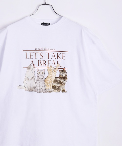 キャットプリントTシャツ ネコ柄Tシャツ（Tシャツ/カットソー