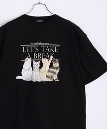 キャットプリントTシャツ ネコ柄Tシャツ