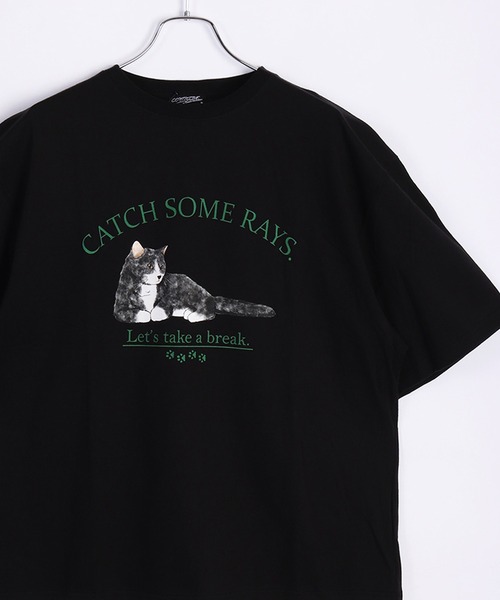 WESTSEA（ウエストシー）の「キャットプリントＴシャツ ネコ柄Ｔシャツ（Tシャツ/カットソー・メンズ・ブルー/ブラック系その他/ブラック/ホワイト系その他/ピンク/ホワイト/ブルー系その他/ブラック系その他4/ホワイト系その他3/ブルー系その他2/ピンク系その他/ブラック系その他2/ホワイト系その他4/ブラック系その他3/ホワイト系その他2・M/L）」の9枚目の写真