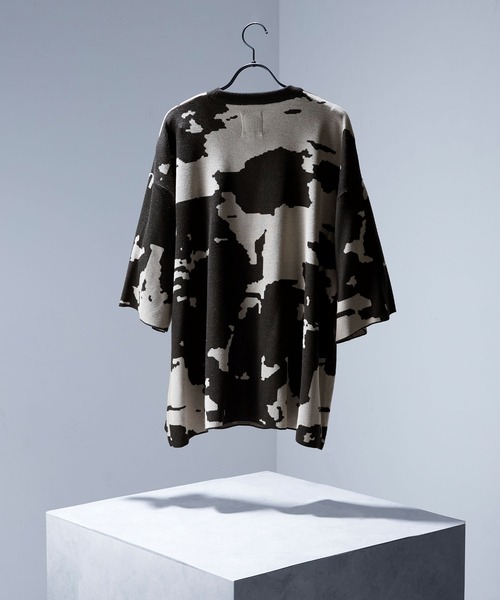 ENDER PRODUCTS（エンダープロダクツ）の「マルチパターンWジャガードサマーニットS/Sプルオーバー/ブロックチェック/タイダイ 【ENDER PRODUCTS/エンダープロダクツ】（ニット/セーター・メンズ・ブラック系/グリーン系/グレー系/アイボリー系/ブルー系・L/M）」の19枚目の写真