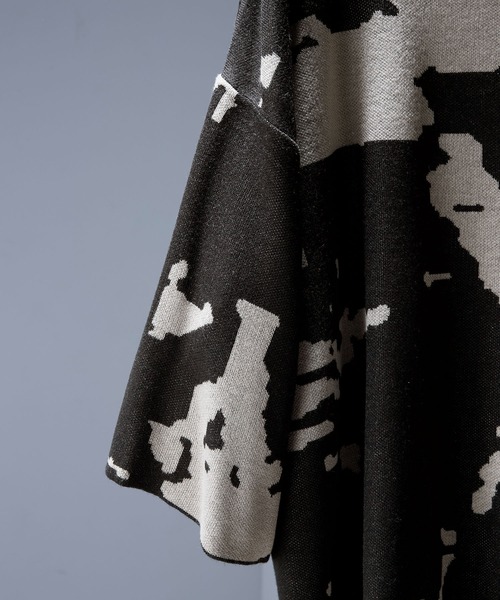 ENDER PRODUCTS（エンダープロダクツ）の「マルチパターンWジャガードサマーニットS/Sプルオーバー/ブロックチェック/タイダイ 【ENDER PRODUCTS/エンダープロダクツ】（ニット/セーター・メンズ・ブラック系/グリーン系/グレー系/アイボリー系/ブルー系・L/M）」の22枚目の写真