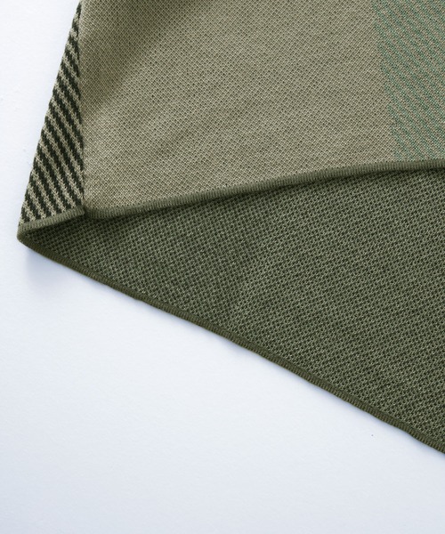 ENDER PRODUCTS（エンダープロダクツ）の「マルチパターンWジャガードサマーニットS/Sプルオーバー/ブロックチェック/タイダイ 【ENDER PRODUCTS/エンダープロダクツ】（ニット/セーター・メンズ・ブラック系/グリーン系/グレー系/アイボリー系/ブルー系・L/M）」の16枚目の写真