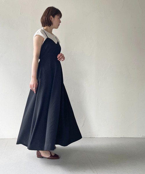 CLEIO（クレイオ）の「【CLEIO】フクレジャガードキャミワンピース（ワンピース・レディース・アイボリー/ブラック・FREE）」の14枚目の写真