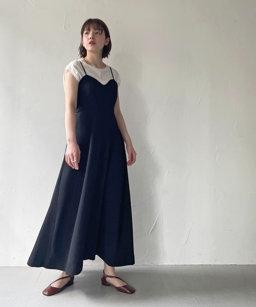 CLEIO（クレイオ）の「【CLEIO】フクレジャガードキャミワンピース（ワンピース・レディース・アイボリー/ブラック・FREE）」の12枚目の写真