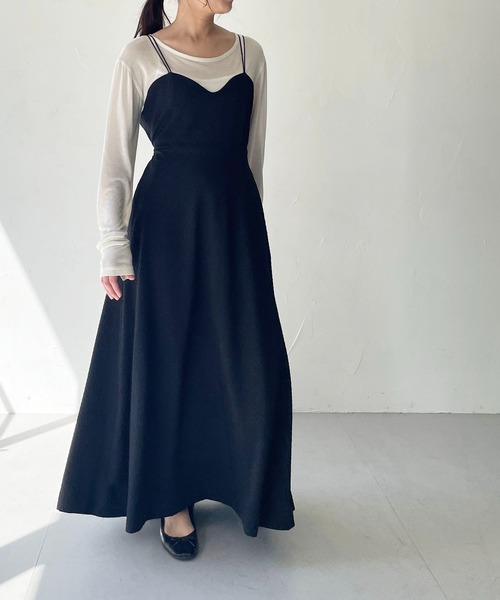 CLEIO（クレイオ）の「【CLEIO】フクレジャガードキャミワンピース（ワンピース・レディース・アイボリー/ブラック・FREE）」の22枚目の写真