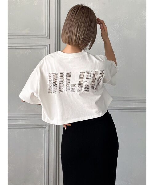 GYDA（ジェイダ）の「RILEYメッシュショートTシャツ（Tシャツ/カットソー・レディース・ピンク/ブラック/オフホワイト・FREE）」の8枚目の写真