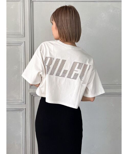 GYDA（ジェイダ）の「RILEYメッシュショートTシャツ（Tシャツ/カットソー・レディース・ピンク/ブラック/オフホワイト・FREE）」の9枚目の写真