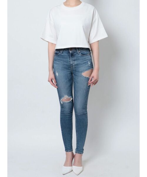 GYDA（ジェイダ）の「RILEYメッシュショートTシャツ（Tシャツ/カットソー・レディース・ピンク/ブラック/オフホワイト・FREE）」の21枚目の写真