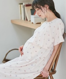 Rosemadame（ローズマダム）の「吸汗速乾 フルーツプリント半袖カットソーワンピースパジャマ 産前産後対応 マタニティ＆授乳服ルームウェア（マタニティウェア/グッズ・レディース）」