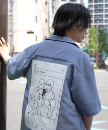 Roo（ルー）の「【Roo / ルー】カップルフォト バックプリントオープンカラーシャツ（シャツ/ブラウス）」