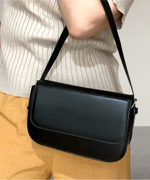 United store(ユナイテッドストア)の「ミニマルフラップショルダーバッグ(ショルダーバッグ・レディース・ブラック/ベージュ/ブラウン・FREE)」の5枚目の写真