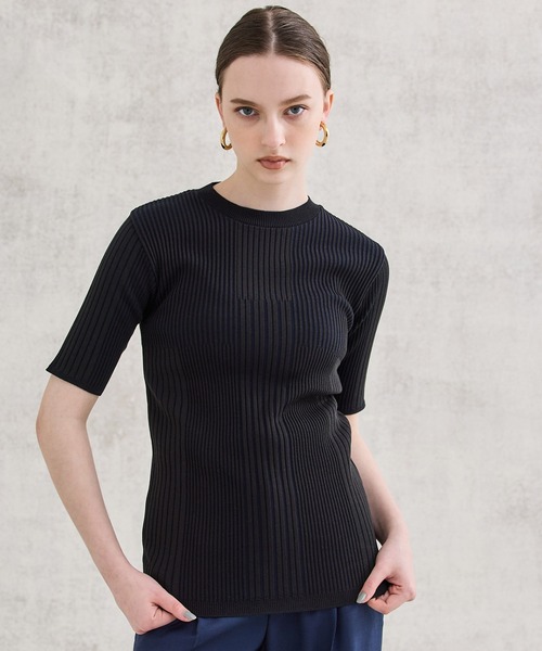 UNITED TOKYO（ユナイテッドトウキョウ）の「タクトリブサマーニット-ウォッシャブル/速乾-（ニット/セーター・レディース・その他2/ブラック/ブルー/アイボリー・FREE）」の16枚目の写真