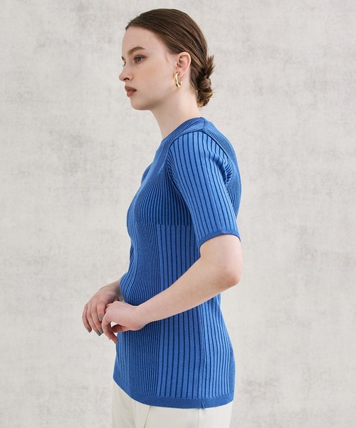 UNITED TOKYO（ユナイテッドトウキョウ）の「タクトリブサマーニット-ウォッシャブル/速乾-（ニット/セーター・レディース・その他2/ブラック/ブルー/アイボリー・FREE）」の17枚目の写真