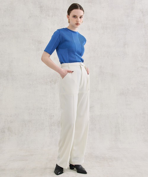 UNITED TOKYO（ユナイテッドトウキョウ）の「タクトリブサマーニット-ウォッシャブル/速乾-（ニット/セーター・レディース・その他2/ブラック/ブルー/アイボリー・FREE）」の13枚目の写真