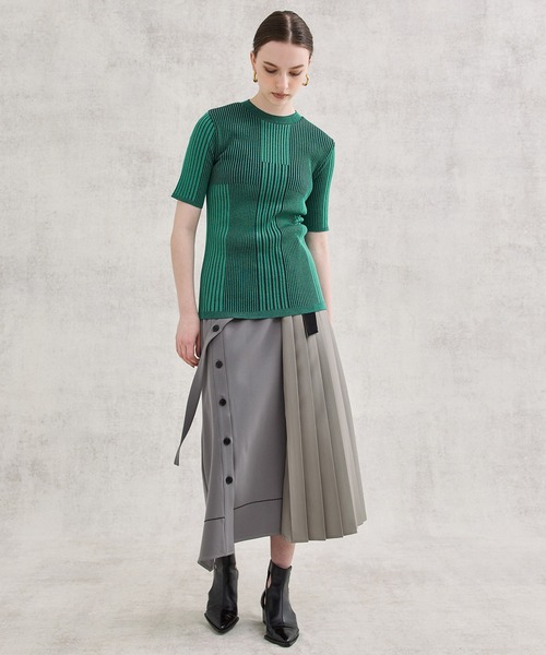 UNITED TOKYO（ユナイテッドトウキョウ）の「タクトリブサマーニット-ウォッシャブル/速乾-（ニット/セーター・レディース・その他2/ブラック/ブルー/アイボリー・FREE）」の14枚目の写真