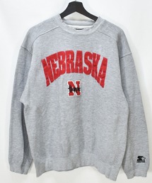 【ヴィンテージ古着】STARTER / スターター NEBRASKA ロゴ刺繍 クルーネックスウェット