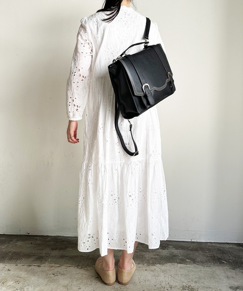 SUNNY SIDE:スカラップ 3way サッチェルバッグ（バックパック