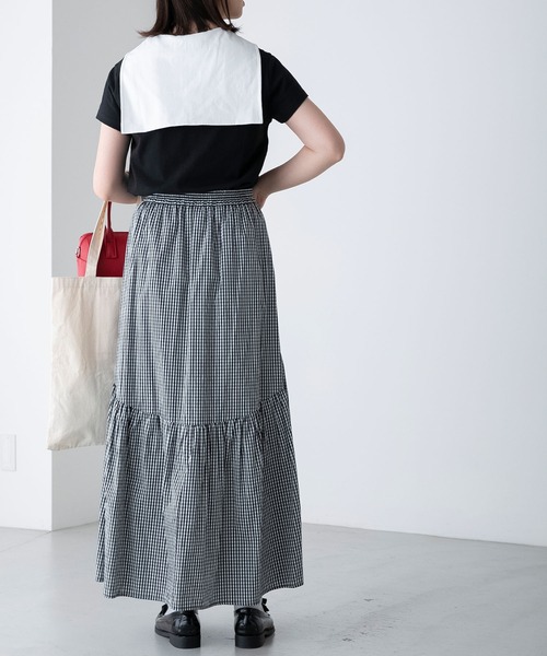 BONLECILL（ボンルシール）の「配色セーラーカラー半袖Tシャツ（Tシャツ/カットソー・レディース・ブラック/オフホワイト/ネイビー・FREE）」の10枚目の写真