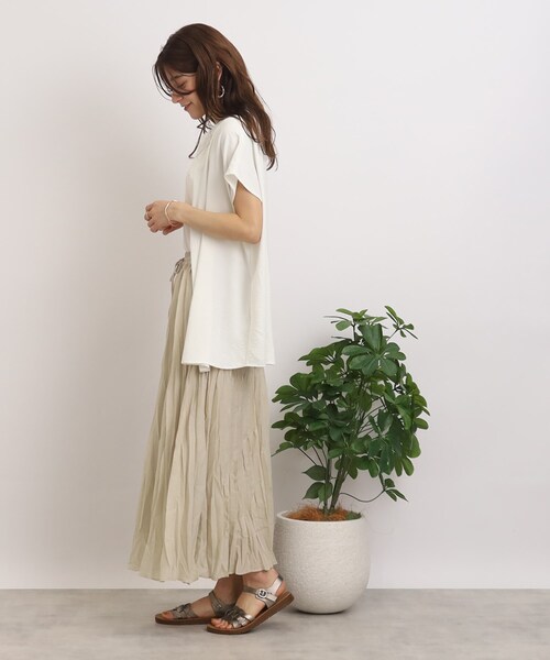 SHOO・LA・RUE（シューラルー）の「◆【接触冷感/セットアップ可/イージーケア】着こなし自在！前開きシャツ（シャツ/ブラウス・レディース・オフホワイト/ネイビー/ベージュ/ピンク系/ダークグリーン/ブルー・00）」の22枚目の写真