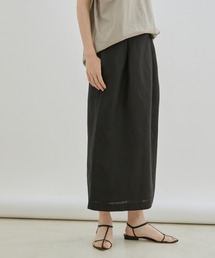 SALON adam et rope' | 【WEB限定・セットアップ対応】麻ハイウエストスカート(スカート)