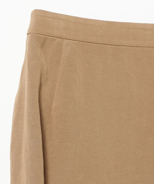 新品 Demi-Luxe BEAMS リネンレーヨンペンシルスカート べージュ Demi-Luxe BEAMS（デミルクス ビームス）の「Demi-Luxe BEAMS